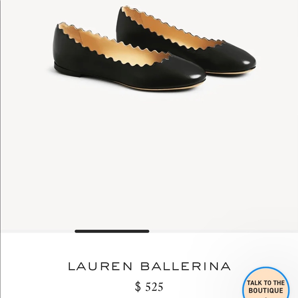 Chloe Lauren Ballerina Scalloped Flats